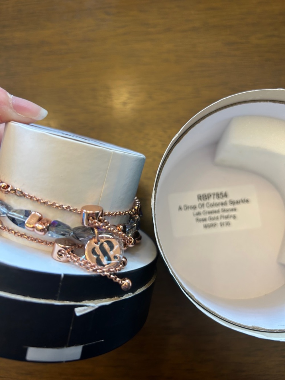 Bomb Party 2024 Fall Stacks Rose Gold Link Bracelet Set - Picture 2 of 4